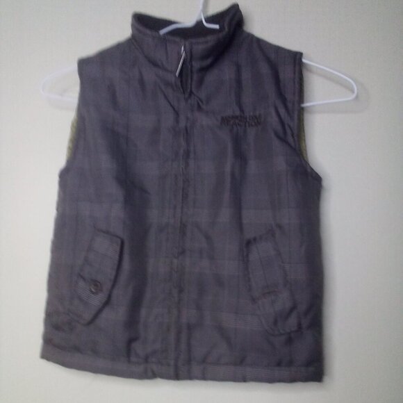 Kenneth Cole Reaction Puffer Vest Boys 3T Toddler Sleeveless Zip Pocket Brown - Picture 1 of 12